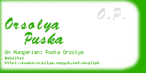 orsolya puska business card